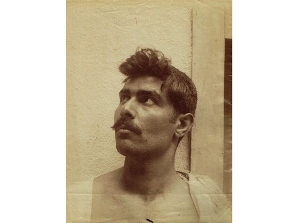 Albumen print from glass plate negative credit stamp and numbered on verso