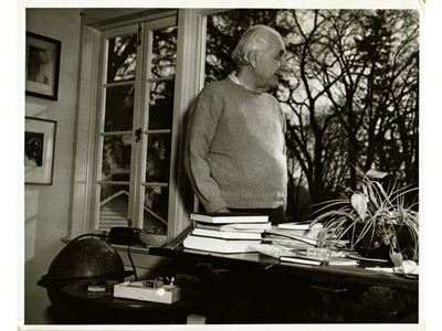 Albert Einstein in His Studio Princeton 1950 Circa