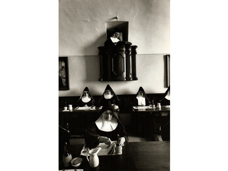 Refettorio con Monache, Monastero di Santa Croce, Assisi 1970