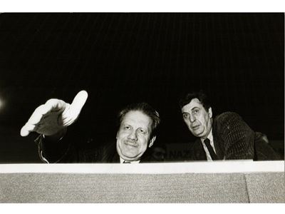 Flaminio Piccoli con Sergio Bindi 1980