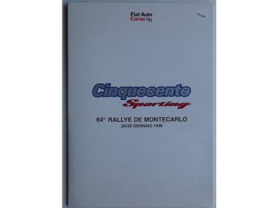 Fiat Auto Corse Cinquecento Sporting LXIVâ° Rallye De Montecarlo