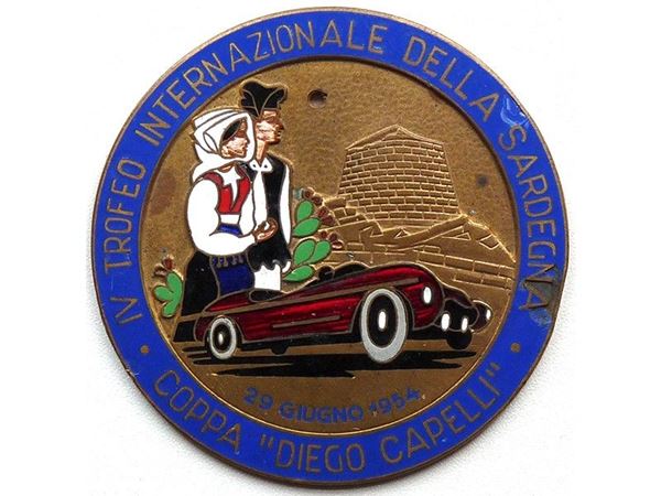 4th TROFEO INTERNAZIONALE DELLA SARDEGNA â€“ COPPA DIEGO CAPELLI badge, 1954