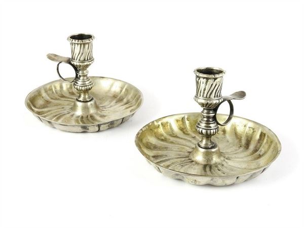 Pair of Silver Candle Holders