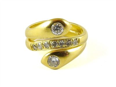 Anello Contrariã© in Oro Giallo e Diamanti