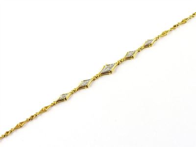 Collier in Oro Giallo, Oro Bianco e Diamanti