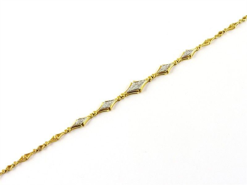 Collier in Oro Giallo, Oro Bianco e Diamanti