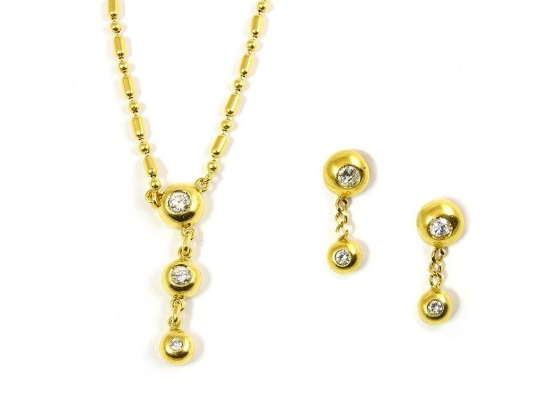 Parure in Oro Giallo e Diamanti