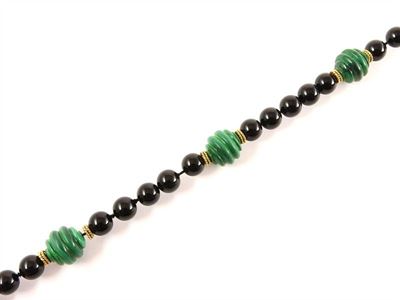 Girocollo in Onice, Malachite e Argento