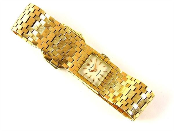 Rolex Precision yellow gold lady's wristwatch