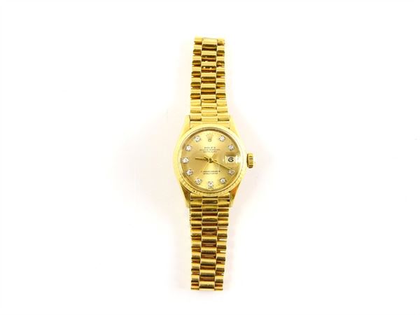 Rolex Oyster Perpetual Datejust yellow gold lady's wristwatch