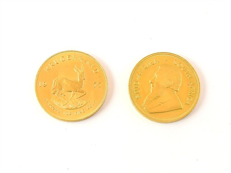 Lotto Composto da Dieci Monete in Oro Giallo da un Krugerrand