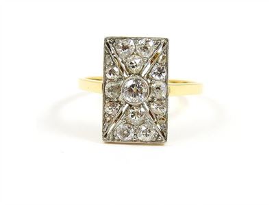 Anello in Oro Giallo, Oro Bianco e Diamanti