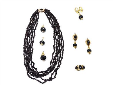 Parure in Oro Giallo e Granati Sfaccettati