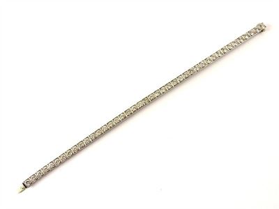 Bracciale Tennis in Oro Bianco e Diamanti