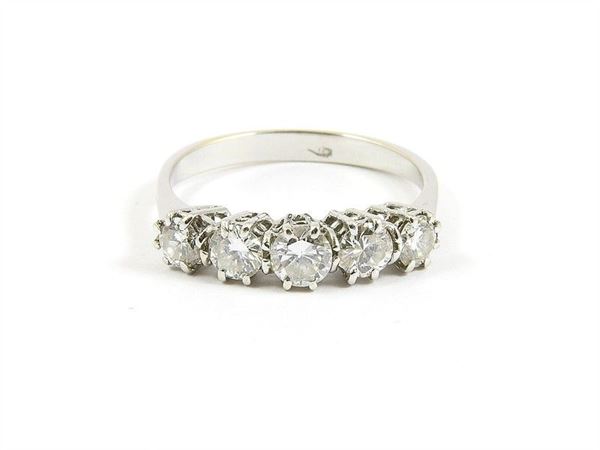 White gold and diamonds eternity ring