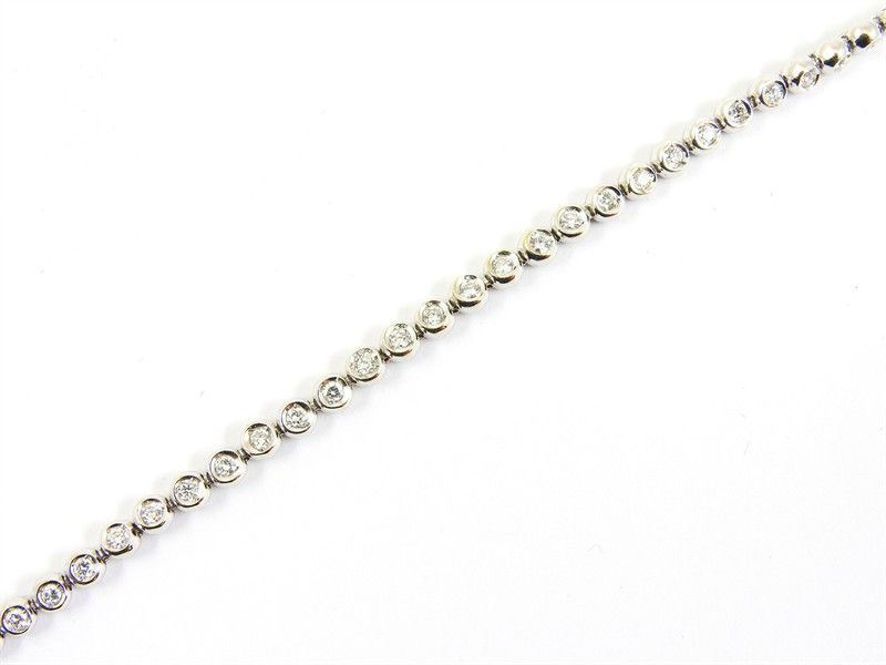 Bracciale Tennis in Oro Bianco e Diamanti