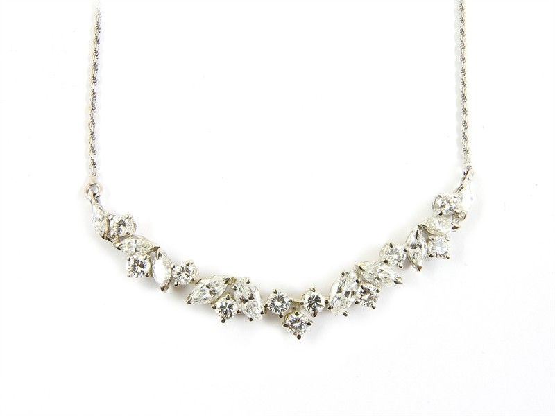 Girocollo in Oro Bianco e Diamanti