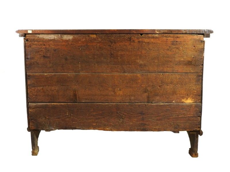 Cassettone a Credenza in Noce e Impiallacciata in Radica