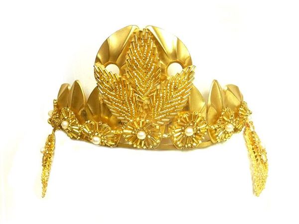 Diadema bijoux in metallo dorato