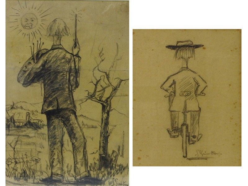 Caricature Raffiguranti Eduardo Gordigiani