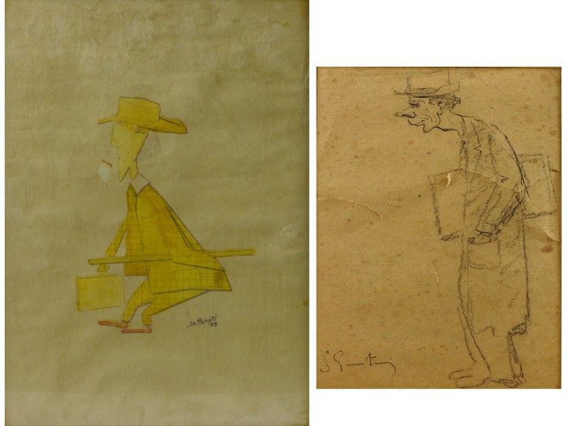 Caricature Raffiguranti Eduardo Gordigiani