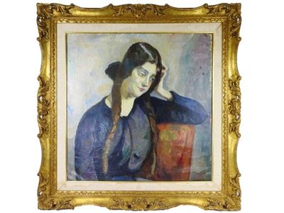Ritratto di Ragazza con le Trecce 1917