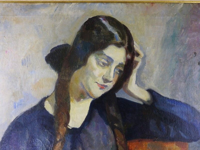 Ritratto di Ragazza con le Trecce 1917