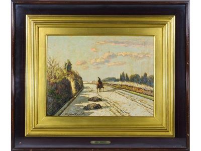 Strada di Campagna con Contadino