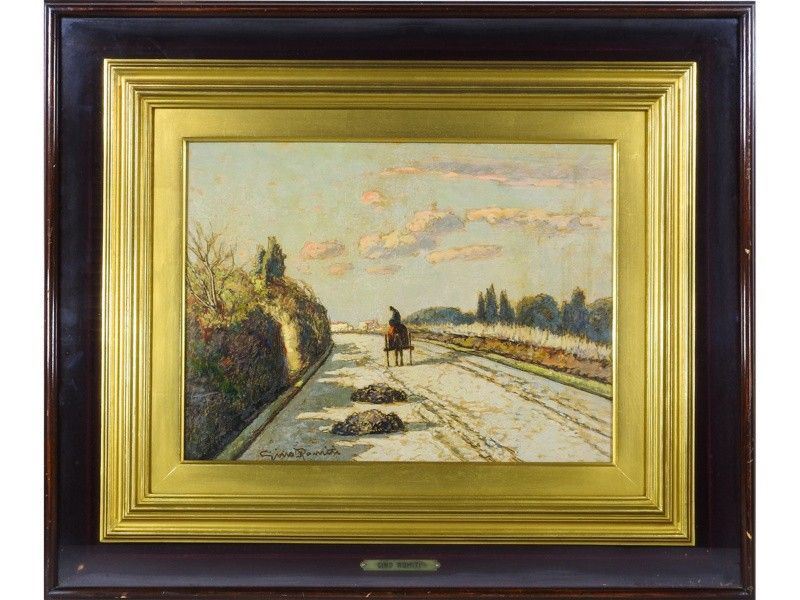 Strada di Campagna con Contadino