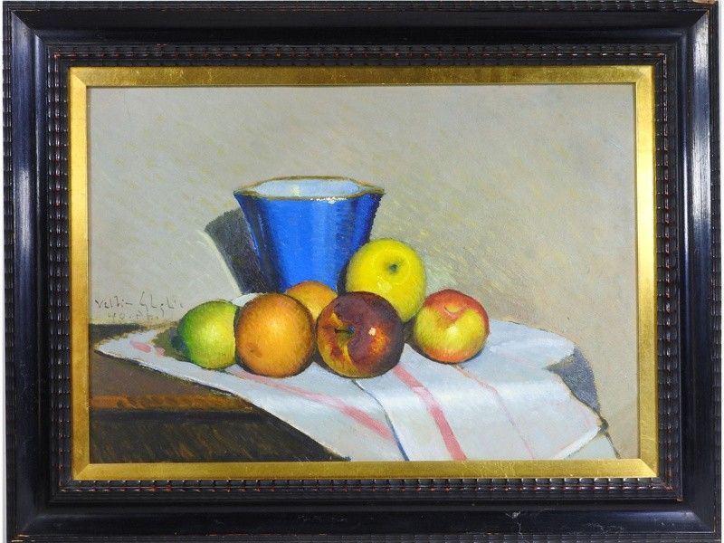 Natura Morta con Vaso e Frutta