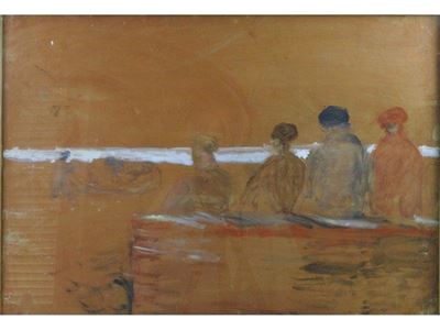 Paesaggio Marino con Figure 1958