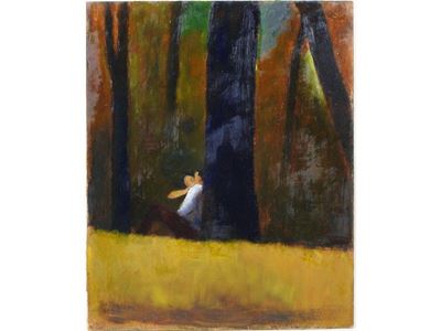 Paesaggio Boschivo con Innamorati 1962