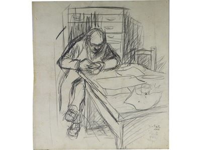 Veduta D'interno con Figura 1946