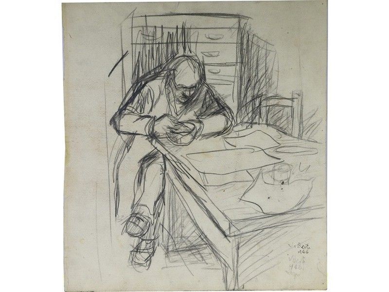 Veduta D'interno con Figura 1946