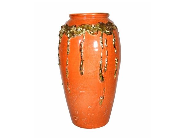 Large Glazed Terracotta Vase
