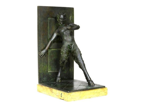 Patinated Bronze Bookend