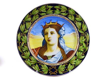 Piatto da Parata in Terracotta Smaltata
