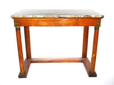 Console Impiallacciata in Noce