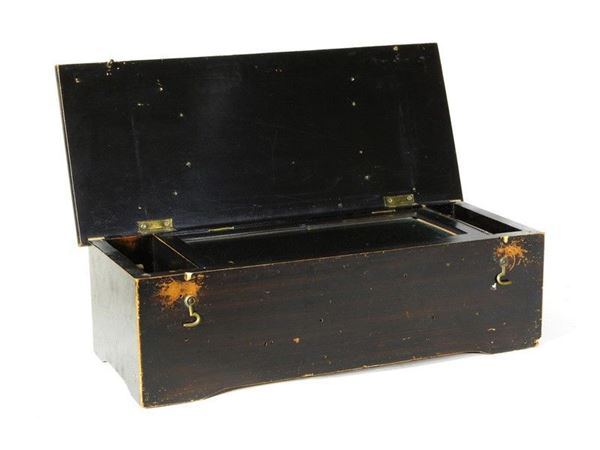 Ebonized Wood Musical Box