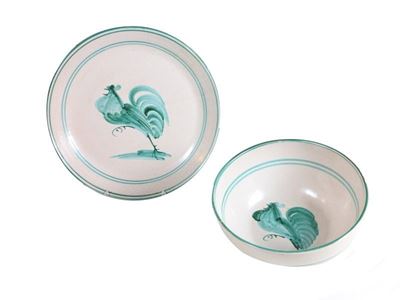 Lotto di Oggetti in Terracotta Smaltata