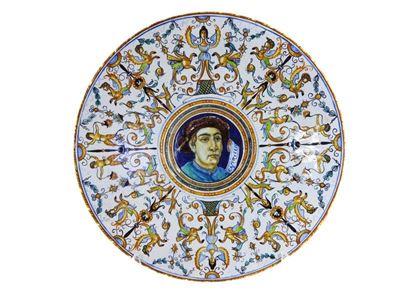 Piatto da Parata in Terracotta Smaltata