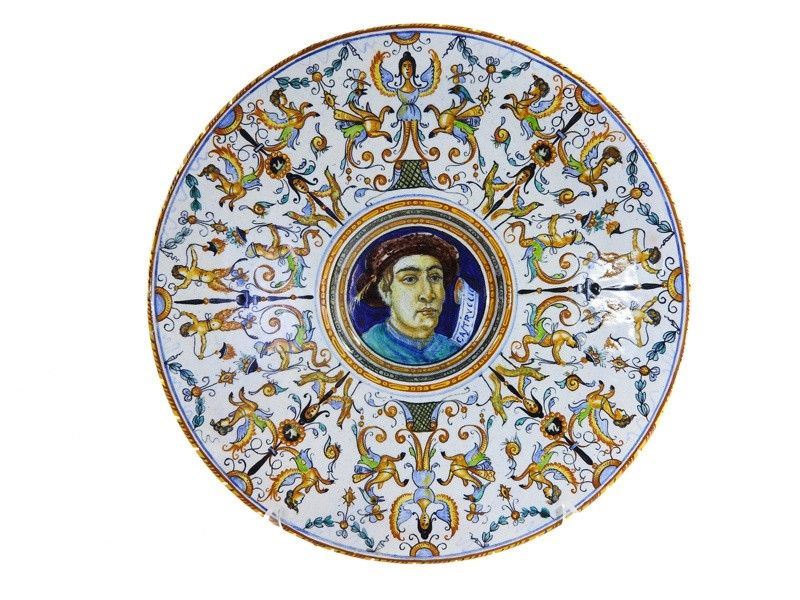 Piatto da Parata in Terracotta Smaltata