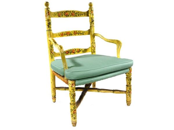 Lacquered and Painted Armchair