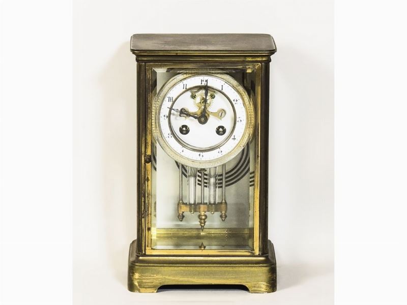 Orologio da Mensola in Ottone e Cristallo