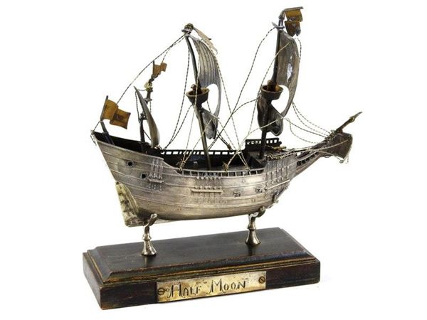 Silver Model of a Sailing Ship