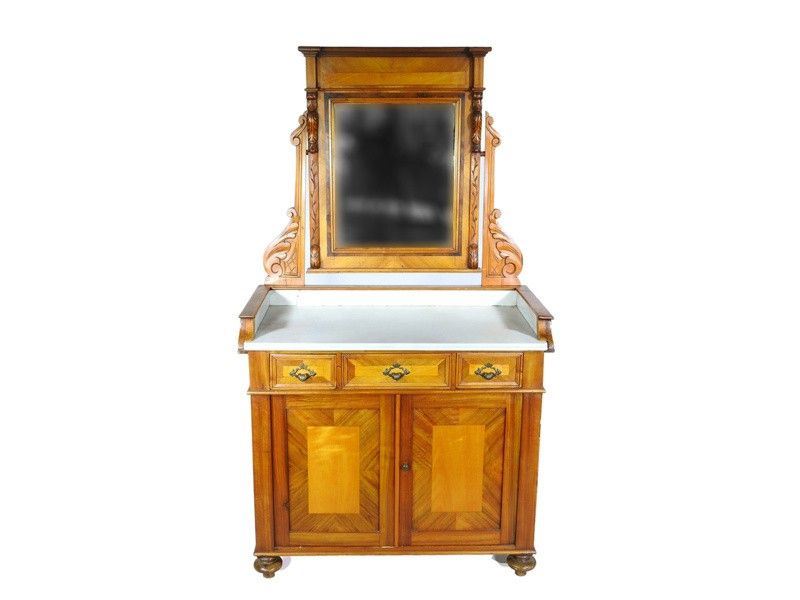 Toilette Impiallacciata in Noce e Ciliegio