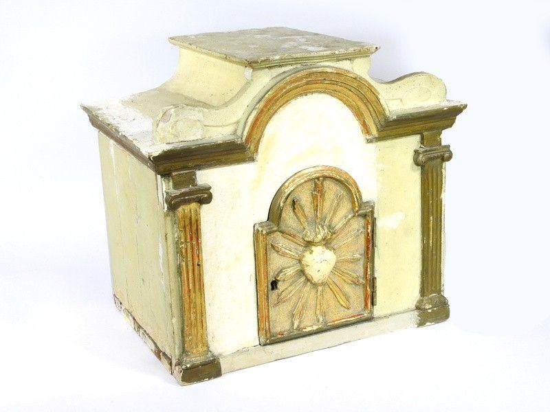 Tabernacolo in Legno Laccato e Dorato