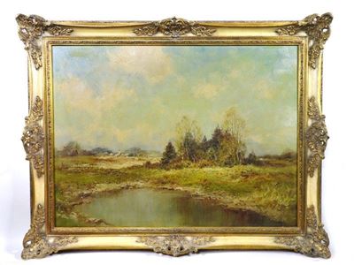 Paesaggio Lacustre con Veduta di Paese