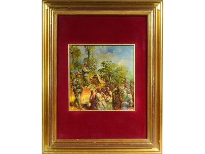 Paesaggio Orientale con Personaggi e Soldati