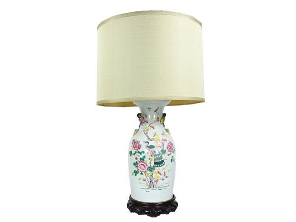 Painted Porcelain Table Lamp